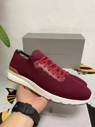 loro piano Mesh Designer Mens 2023 Casual Falts Walk Shoes Breathable Sneakers Brunello Runner Shoe Bc Mocassin Drop Ship Plus Size 46