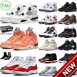 Box With Top 2023 High Basketball shoesWith Box 4 5 11 Mens Shoes Jumpman 4s Military Black Cat Midnight Navy 11s Bred Cool Grey