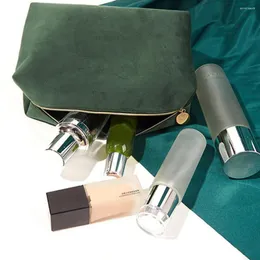 Depolama Çantaları Ruj Organizatör Düz Renk Kozmetik Çanta Düz fermuar Mücevher Lüks Lüks Retro Su Geçirmez Makyaj Koşusu