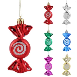 Decorazioni natalizie Amosfun 6pcs Ornamenti di caramelle Ciondolo albero creativo Decorazione da appendere per feste di compleanno per matrimoni