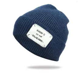 Beretti cappelli da donna Skully inverno a doppio strato Guzzino quotidiano in maglia spessa per gli uomini tappi di baseball caldi in blocco