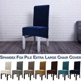 Chair Covers 8 Pcs Velvet Spandex Cover Decorative Wedding Party Kitchen Stretch Slipcover Fundas Silla D30