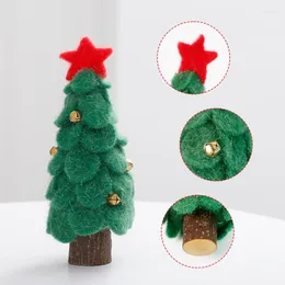 Juldekorationer mini träd konstgjorda filt tygprydnader festival bord miniatyr prydnad hem dekoration kxre