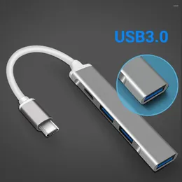 Docking Station Mini Plug and Play High Strength Aluminium Alloy 4 i 1 USB/Type-C Hub för dator