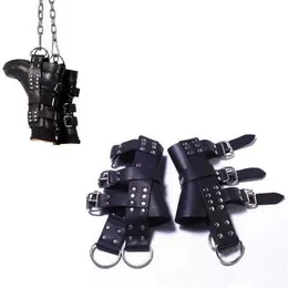 عناصر الجمال الخاصة أدوات شنق من الجلد يدوي قدم أقدام الكاحل كاحل الحزام الجهاز عبودية التقييد الأشرطة Binder Sexy Games Toy
