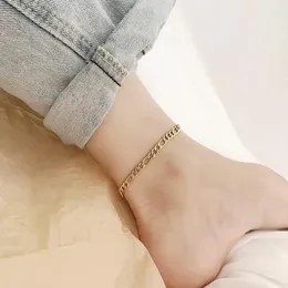 Anklets Stainless Steel Waterproof Gold Silver Color Beach Anklet Jewelry Foot Bracelet Women Leg Link Barefoot Wholesale Free Delivery