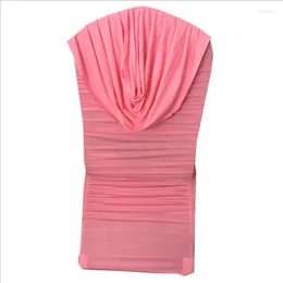 Stol täcker 50st bröllop stretch ruched polyester spandex cover för bröllop bankett restaurang säte hem textil