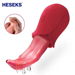 Sex toy massager HESEKS Toys Tongue Licking VibratorsFor Women Machine G Spot Clit Clitoral Stimulator Vagina Vibrator Female Masturbator