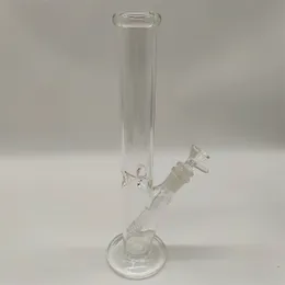 12 inç düz ince açık cam su borusu bongs nargile sigara içme beher bong bubbler 14mm kase