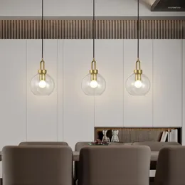 Kolye lambaları Nordic Light Lüks Yaratıcı Restoran Chandelier Kahve Dükkanı Süt Çay Çalışması Cam Art Dekoratif Lamba