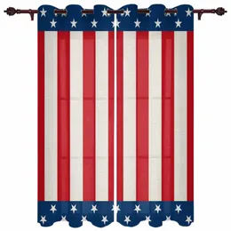 Vorhang, Unabhängigkeitstag, amerikanische Flagge, Fenstervorhänge für Wohnzimmer, Küche, Volants, modisches Schlafzimmer