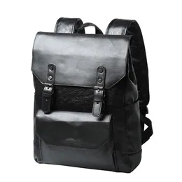 Vintage Faux Leather Backpack Schoolbag Rucksack College Bookbag Laptop Computer Casual Daypack Travel Bag Satchel Bags for Me226h