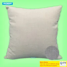 30pcs Polyester Cotton Blended Artificial Linen Pillow Cover Blank Raw White Burlap Cushion Cover Perfect For Digital Printing