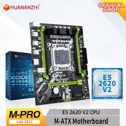 Huananzhi M Pro LGA 2011 Moderkort CPU -uppsättning med Xeon E5 2620 V2 Combo Kit Set Support DDR3 Recc Memory M.2 NVME USB SATA