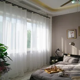 Curtain White Tulle Curtains For Living Room Bedroom Kitchen Mordern Simple Sheer Windows Screening Backdrop Door Summer Balcony Tulles