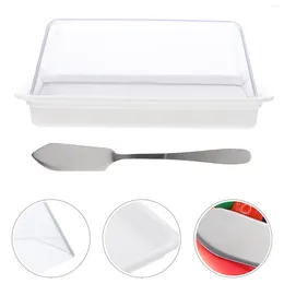 Placas Manteiga Plato de prato de prato queijo Capiente de queijo serve Bolo de bolo de recipiente bandeja de bandeja coberta de armazenamento de salada de salada de salada Bakamento de lanches