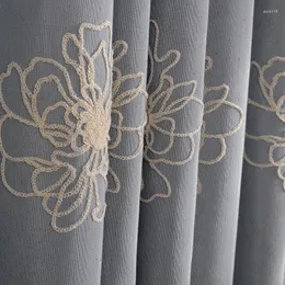 Curtain Spring - American Country Cotton And Linen Embroidered Window Gauze Flowers Living Room Curtains