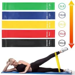 Motst￥nd gummi loop tr￤ning band set fitness styrka tr￤ning gym sport yoga utrustning elastisk r￶d gul221j