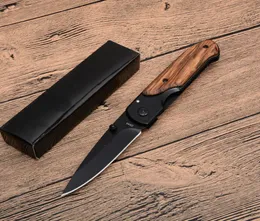 Butterfly BM DA44 Titanium Tactical Folding Blade Knife 3Cr13 Wood Handle Outdoor Camping Hunting Survival Pocket EDC Tools with O7454391