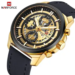 NAVIFORCE Luxury Brand Uomo Orologi da polso al quarzo Quarzo da uomo 24 ore Data Orologio sportivo maschile Orologio impermeabile Relogio Masculin3011