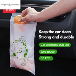 Licheers 60PCS Car Garbage Bag Disposable Trash Bags Sticking Type Auto Storage Bag For Car Home Office Kitchen Accessories