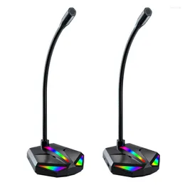 Microfones RGB Luminous Desktop Discurso Audio Profissional para laptop de computador