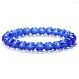 Strand 8mm Beads Lucite Crystal Bracelet Transparent Blue Red Green Mermaid Glass Bracelets For Women Men Meditation Fashion Jewelry