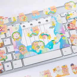 3M Cute Cartoon Animal Rabbit Bear Stickers Tape Scrapbook Journal Diary Notebook Decorative Materials Stationery