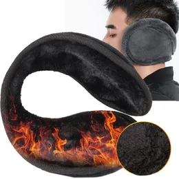 Berets Winter Thicken Men Women Velvet Keep Warm Fur Fleece Earmuffs Fashion Plush Cloth Wrap Cover Ear Muff Band Warmer Earflap