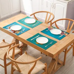 Maty stołowe w stylu lniany mata posavasos jogo americano para mesa jantar mantel indywidualne akcesoria kuchenne