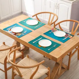 Masa Paspasları Stil Keten Placemat Mat Posavasos Jogo Americano Para Mesa Jantar Mantel Bireysel Mutfak Aksesuarları