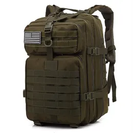 50L Capacidade de grande capacidade Homem do exército Mochilas Táticas Bolsas de Assault Militares Pacote Molle 3p para trekking Camping Hunting Bag275L