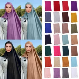 Шарфы шелковые шарфы для женщин, волосы мусульманские головы шарф с твердый цвет длинная упаковка хлопковые дамы шерстяные