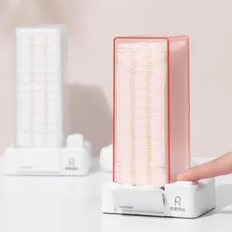 Aufbewahrungsboxen Automatische kosmetische Baumwollbox Drücken Sie den Typ Pad Makeup Home Gadgets Organizer Staubdicht Dispe Z2O0