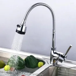 Kitchen Faucets Drop 360Degrees Rotation Sink Faucet Pipe Stainless Steel Spout Water Saving Outlet Flexible Tube Single Handle Connecti