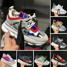 Luxury Designer Casual Shoes Top Quality Chain Reaction Wild Jewels Chain Link Trainer Running Shoes Sneakers EUR 36-46 kkkkk