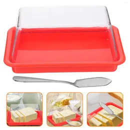 Plates Butter Dish Holder Cheese Dishesplate Cake Container Tray Storageknives Saver Server Crock Dome Cover Fridgebox Covered Stick