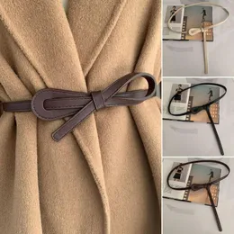 Kemerler Moda Vintage Casual Ladies Luxury Düğüm Geniş Deri Düğümlü Bel Bant İnce Cummerbunds Korse Strap Bant