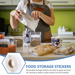 Labelsfreezer Stickers Storage Jar Removable Date Dissolvable Prep Adhesive Mason Fridge Refrigerator Sticker Kitchen Meal Bins