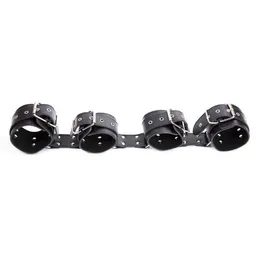 Beauty Items Handcuffs Bdsm Leather Hand Wrist Ankle Cuffs Bondage Slave Restraints Footcuffs Belt Adult Games Fetish sexy Toys For Women