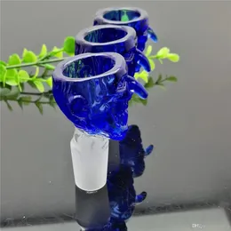 Nuovo bulbo di vetro dal naso blu Vetro Bbong Wwater Pipe Smerigliatrice per unghie in titanio Gorgogliatori per tubi da fumo Colori misti