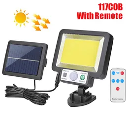 Luzes solares de solar LED Luz ao sol ao sol Sensor de movimento pir 3 modos Rua à prova d'água Lâmpada de parede para o jardim decoração do jardim