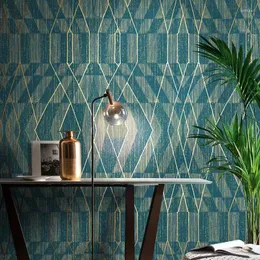 Wallpapers Modern 3D Lines Striped Geometric Wallpaper Green Hallway Bedroom Tv Background Home Decor Simple Wall Paper Thicken