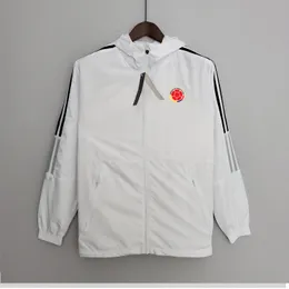 Jaqueta masculina Colombia Soccer Windbreaker Jerseys Full Zipper Hooded Windbreakers Mens Fashion coat Logo custom