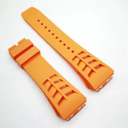 25mm 20mm Orange luxury high quality Silicone Rubber Strap Band for RICHAD MILE RM011 RM50-03 01261v