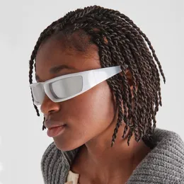 Gafas de sol de moda para deportes de ciclismo, gafas ovaladas de marco completo Y2k, gafas resistentes a la intemperie para exteriores para mujeres, protección Uv400