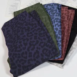 Hög midja Yoga Tight Leopard Camo Print Dam Fitness Byxor Gym Sport Midja Elastisk Inriktning Mjuk passform