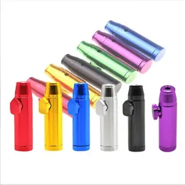 53mm pipes Flat head bullet Shape Snuff bottle Portable Aluminum alloy airtight device Washable Mini pipe