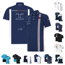 メンズTシャツ新しいF1Tシャツメンズとレディースラペルチームカジュアルスポーツレーシングユニフォーム短袖ポロシャツM230410