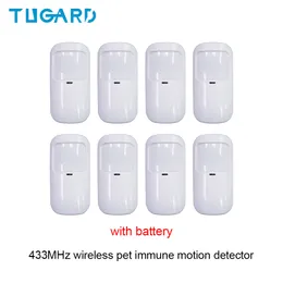 アラームアクセサリーTUGARD P10 433MHzワイヤレスアンチペット赤外線検出器PIRモーションセンサースマートホームセキュリティホスト221101